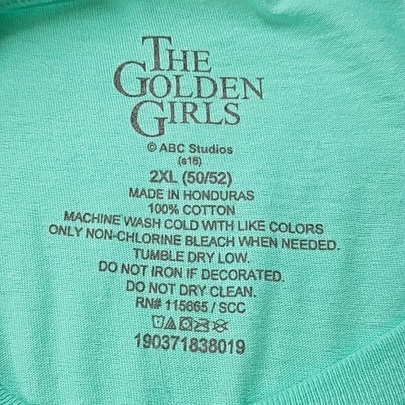 Golden Girls Licensed Squad Graphic Tee, 2 XL, cotton, Turquois yellow black - Picture 6 of 6